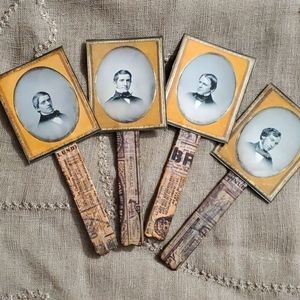 😀 HAND CRAFTED Set of 4 vintage gentleman themed bookmarks
